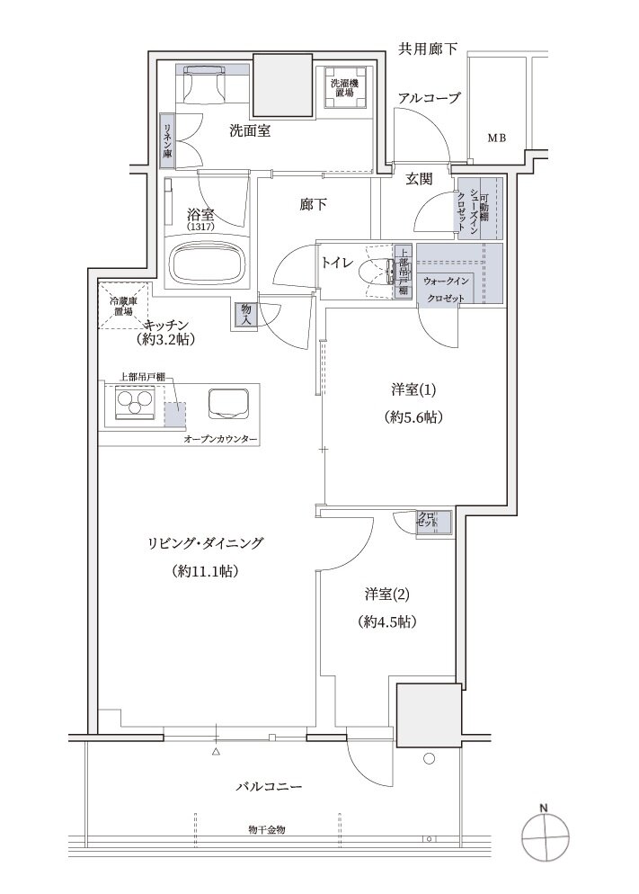 シエリアタワー大阪堀江 間取り AF type