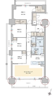 ジオ彩都いろどりの丘 間取り 2-Aタイプ