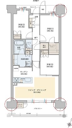 ジオ彩都いろどりの丘 間取り Mタイプ