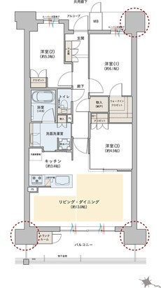 ジオ彩都いろどりの丘 間取り 2-B2タイプ