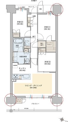 ジオ彩都いろどりの丘 間取り 2-B2タイプ