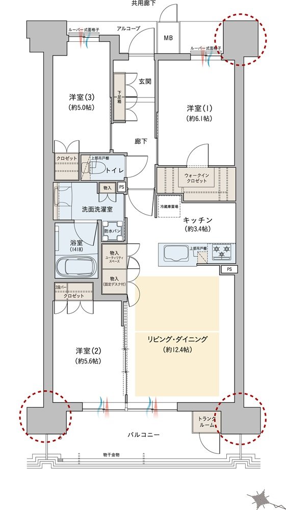 ジオ彩都いろどりの丘 間取り 2-L1タイプ