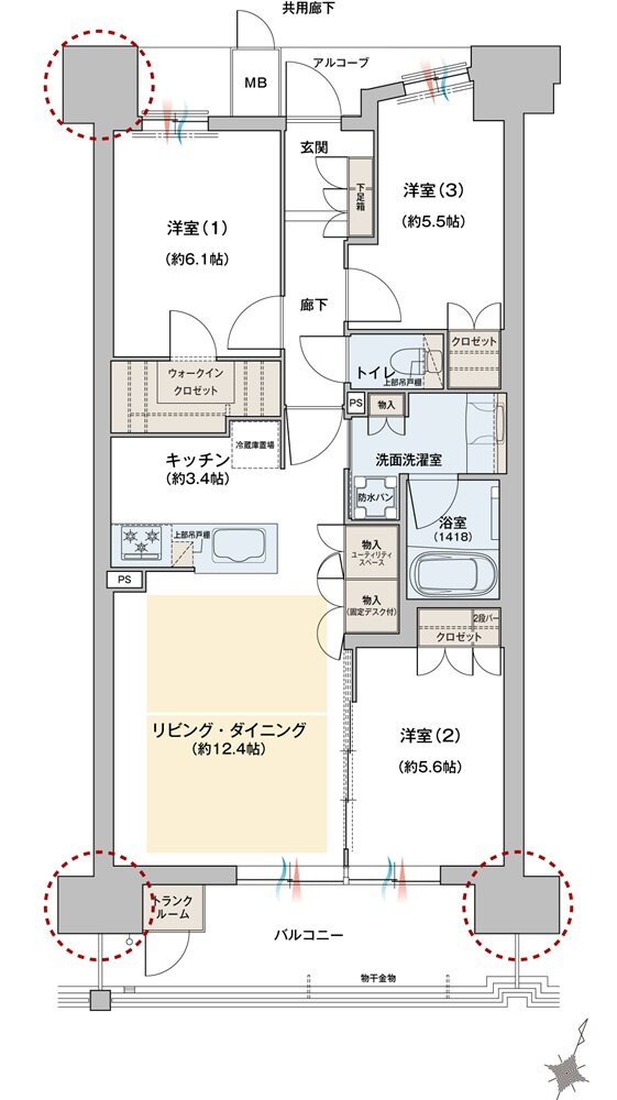ジオ彩都いろどりの丘 間取り Caタイプ 第1工区