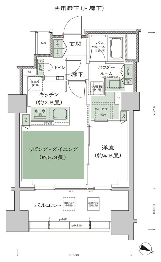 シティハウス横浜 間取り I_標準 type