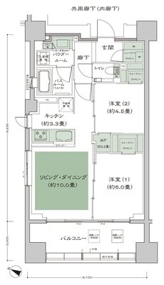 シティハウス横浜 間取り A_標準 type