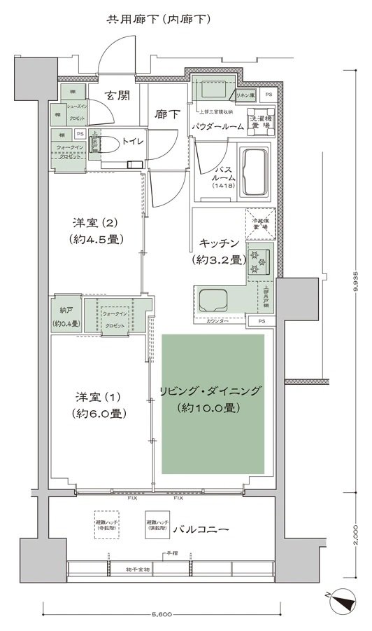 シティハウス横浜 間取り D_標準 type