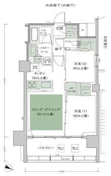 シティハウス横浜 間取り J_標準 type