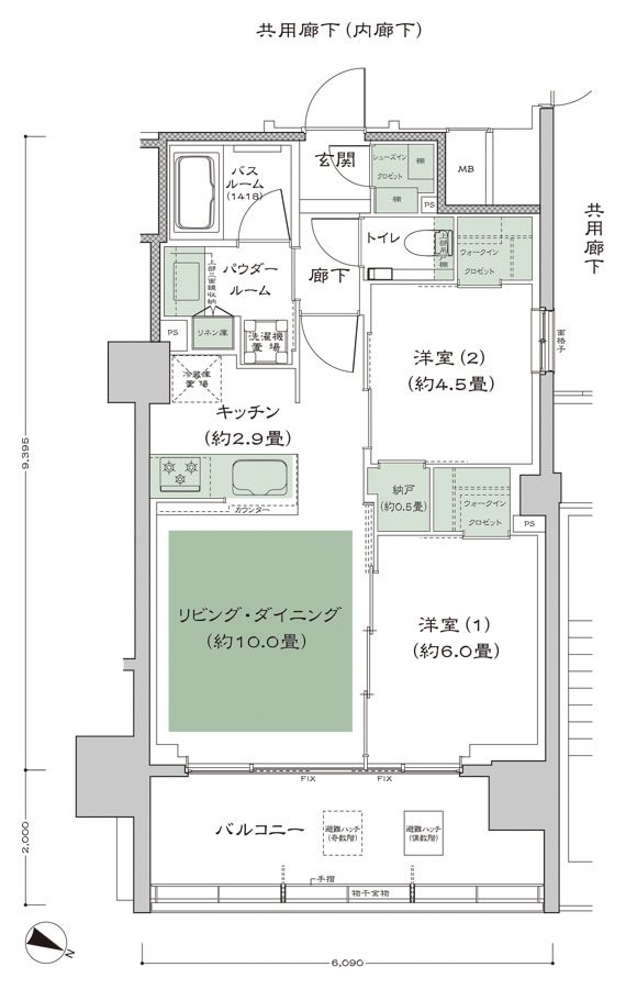 シティハウス横浜 間取り J-標準 type