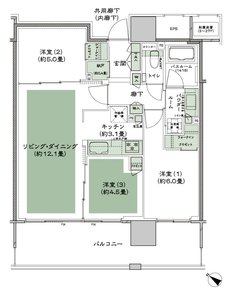 シティタワー千住大橋 間取り C-標準 type