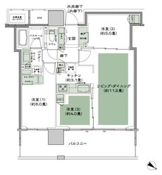 シティタワー千住大橋 間取り I-標準 type