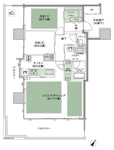 シティタワー千住大橋 間取り D_LD拡大 type