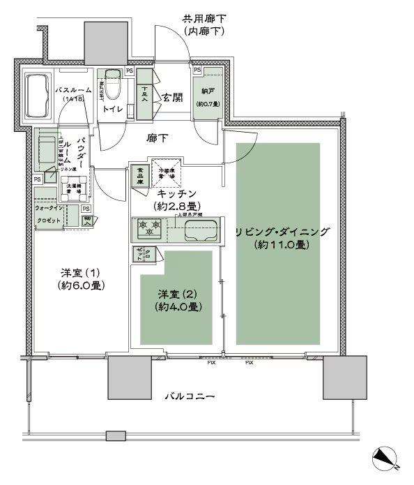 シティタワー千住大橋 間取り N-標準 type