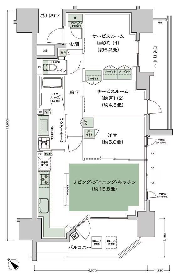 シティハウス平井サウス 間取り C3-標準 type