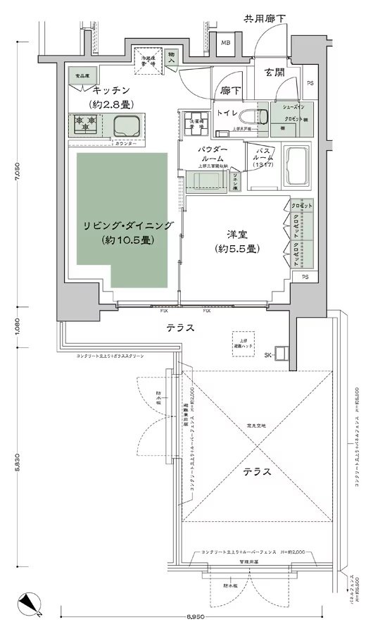 シティハウス平井サウス 間取り Et-標準 type