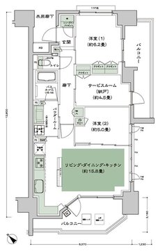 シティハウス平井サウス 間取り C2-標準 type