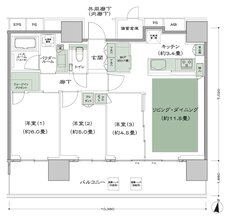 シティタワーズ板橋大山 ノースタワー/サウスタワー 間取り S-B type