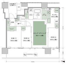 シティタワーズ板橋大山 ノースタワー／サウスタワー 間取り S-D type
