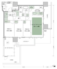 シティタワーズ板橋大山 ノースタワー／サウスタワー 間取り S-Kr type