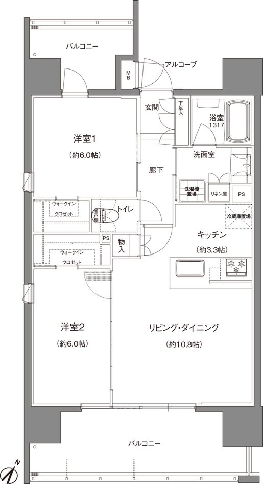 ブランシエラ ディライト照国 間取り A type