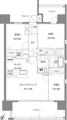 ブランシエラ ディライト照国 間取り D type