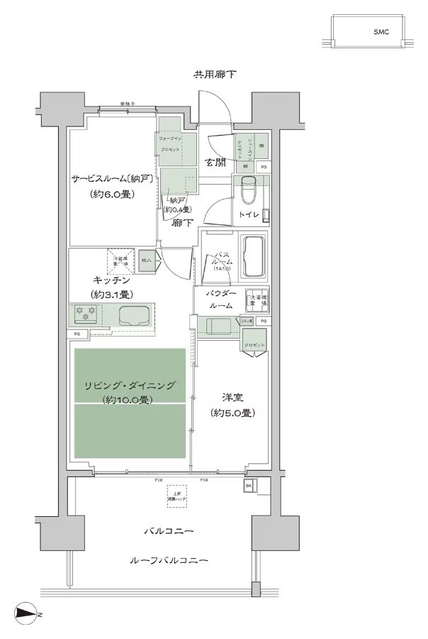 シティテラス府中 間取り Br_標準 type