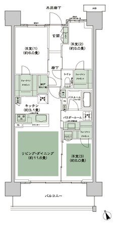シティテラス多摩川 間取り C-B4b-標準 type