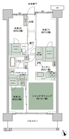 シティテラス多摩川 間取り C-E3-標準 type