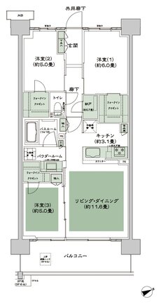 シティテラス多摩川 間取り D-E3-標準 type