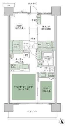 シティテラス多摩川 間取り G-B4-標準 type