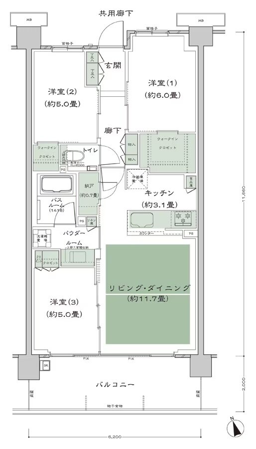 シティテラス善福寺公園 間取り B-C3-標準プラン type
