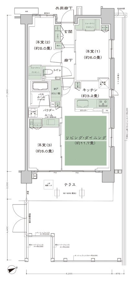 シティテラス善福寺公園 間取り D-Et-標準プラン type