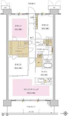 プレミスト藤が丘 間取り S-B1 type