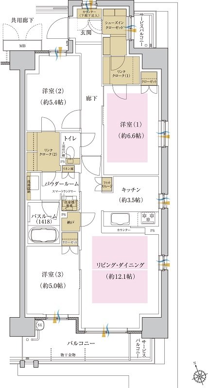 プレミスト藤が丘 間取り G-C type