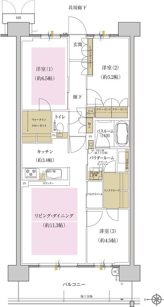 プレミスト藤が丘 間取り S-D type
