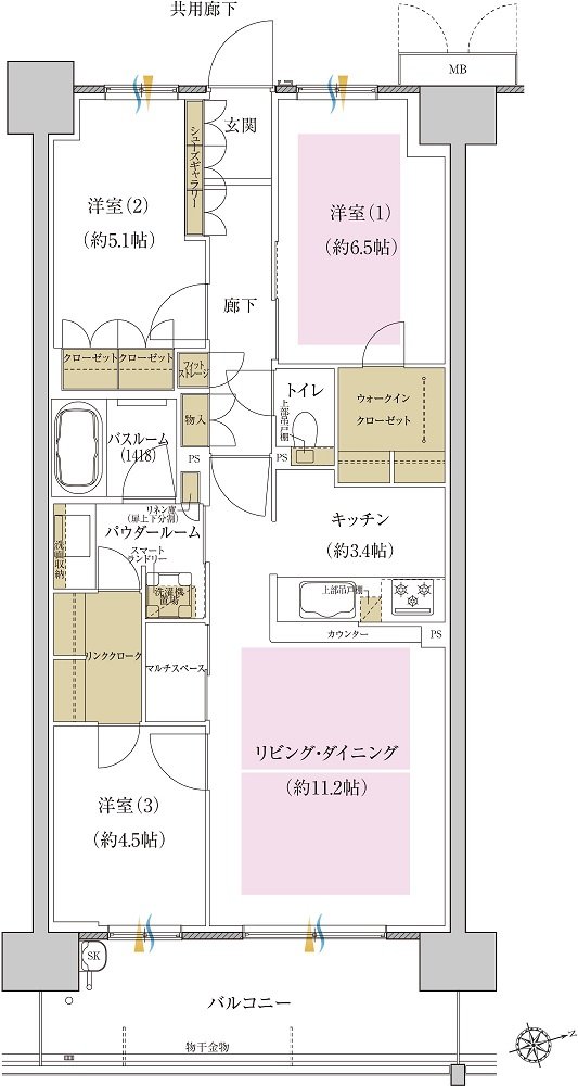 プレミスト藤が丘 間取り S-R type