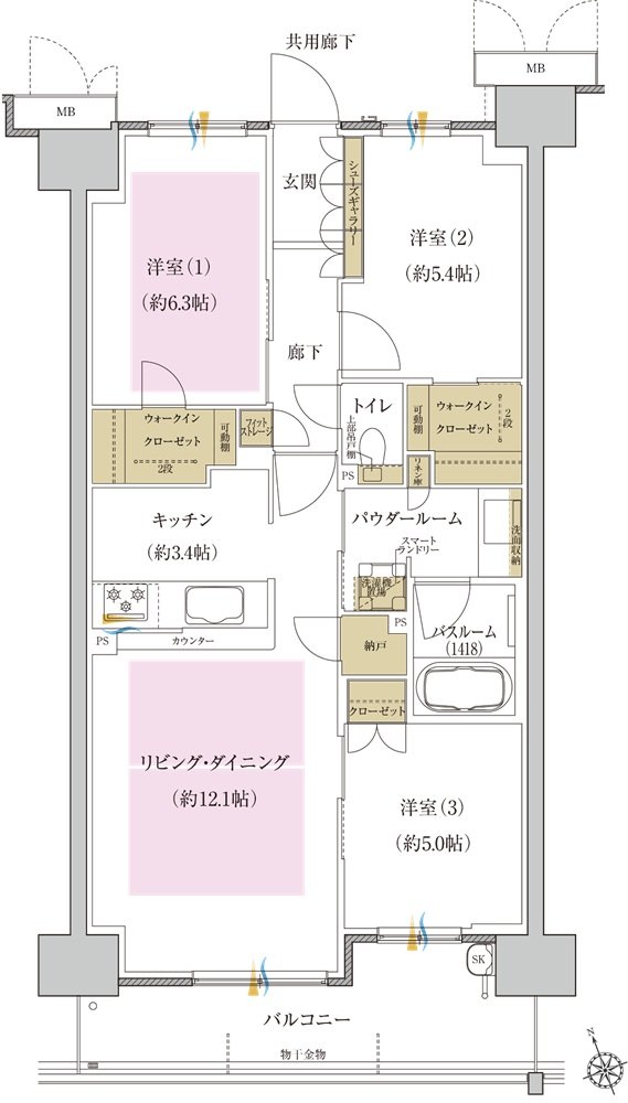 プレミスト藤が丘 間取り G-B type