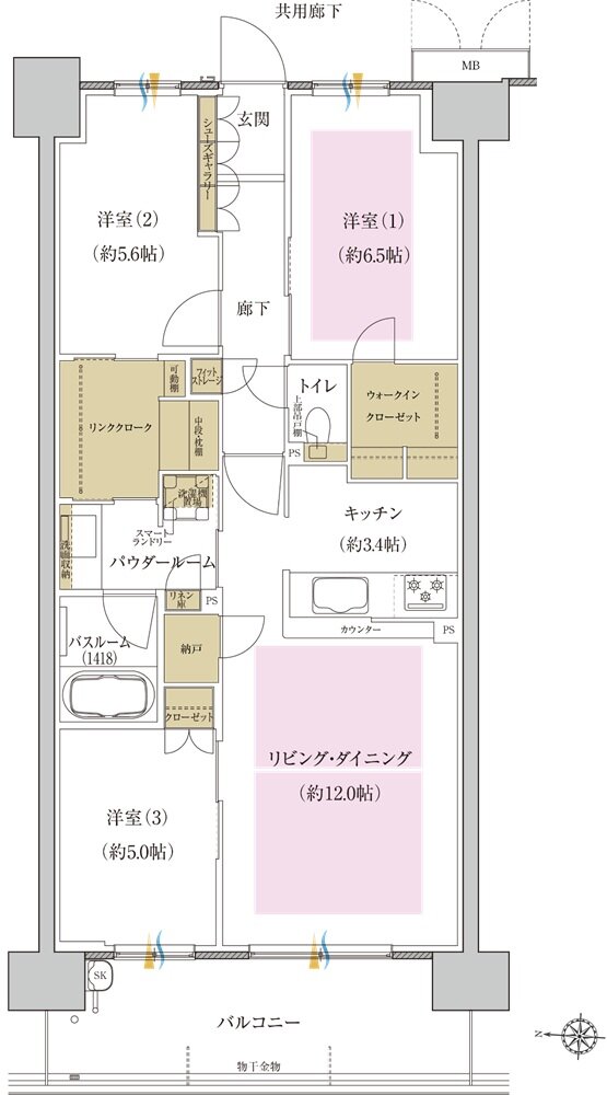 プレミスト藤が丘 間取り P-C type
