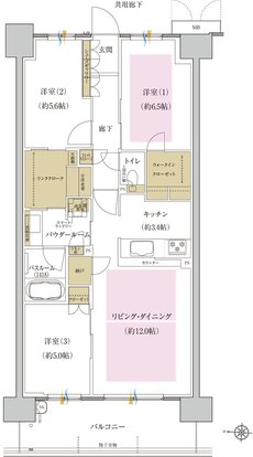 プレミスト藤が丘 間取り P-C type