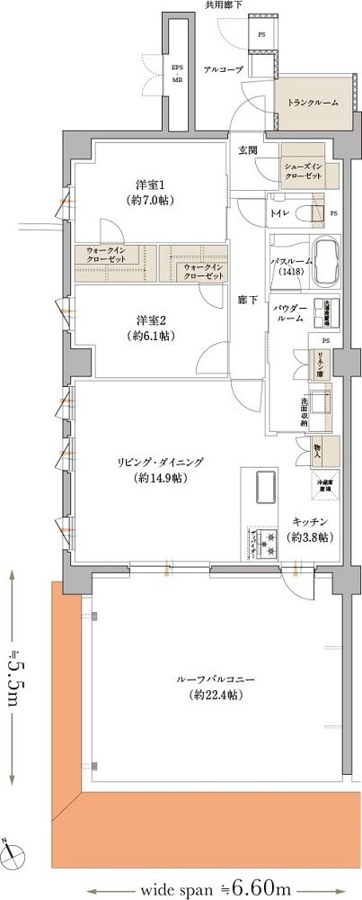 プレミスト首里金城町 間取り J type menu1