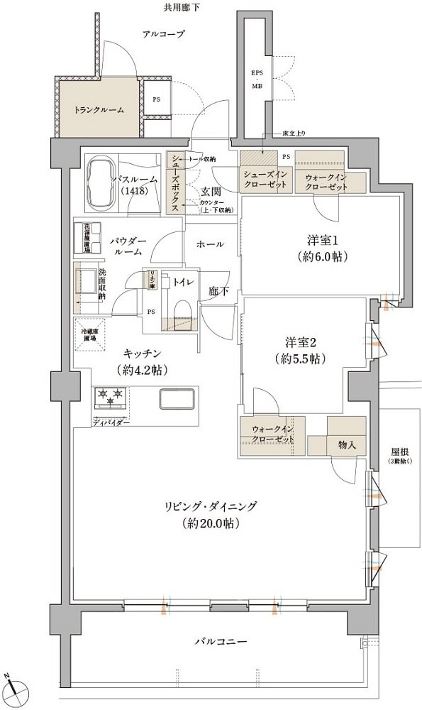 プレミスト首里金城町 間取り C1 type menu1