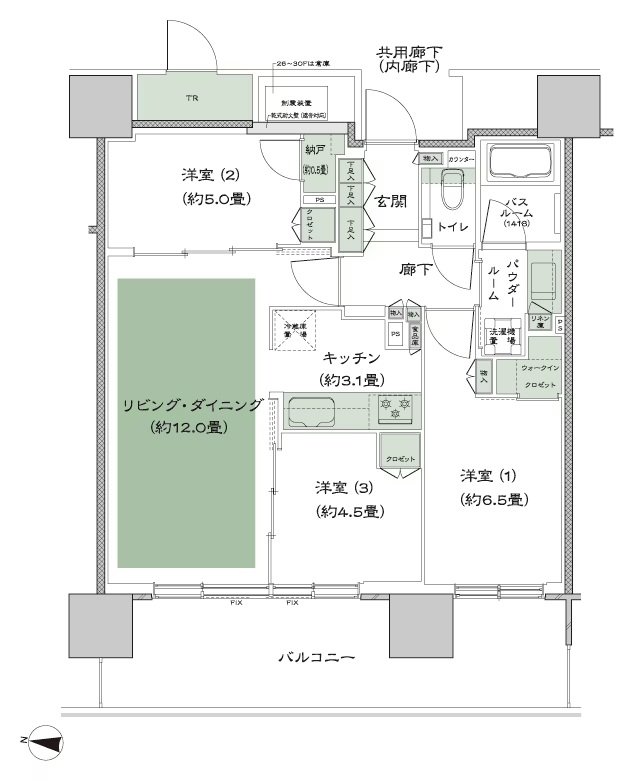 シティタワー綾瀬 間取り P2_標準 type