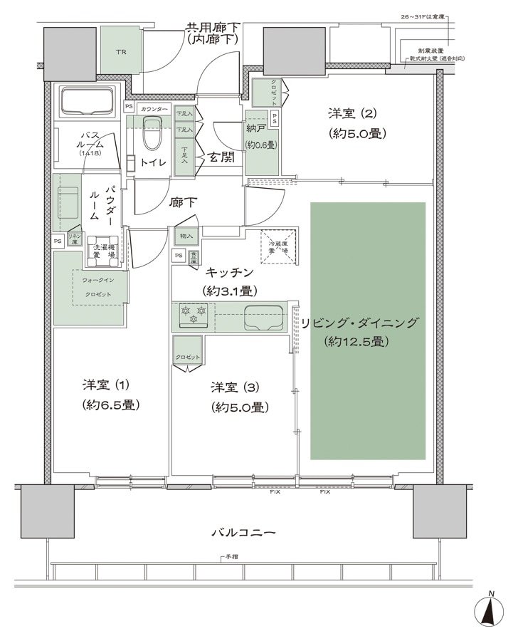 シティタワー綾瀬 間取り G_標準 type