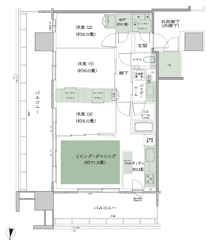 シティタワー綾瀬 間取り L_標準プラン type