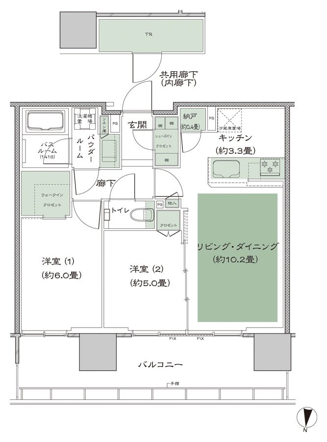 シティタワー綾瀬 間取り O2_標準 type