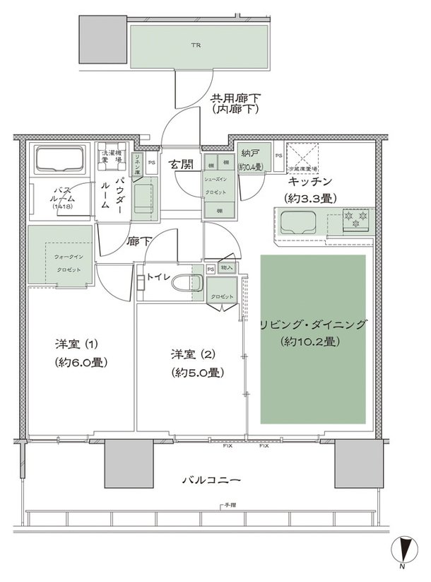 シティタワー綾瀬 間取り O2_標準 type