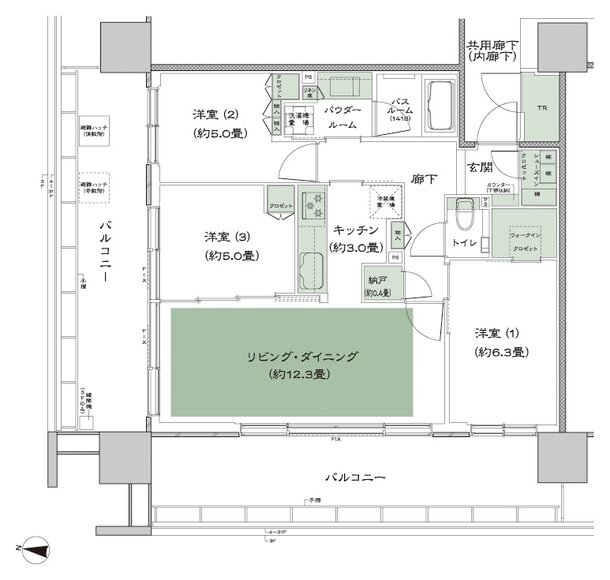 シティタワー綾瀬 間取り A_標準プラン type