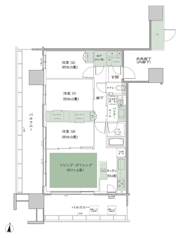 シティタワー綾瀬 間取り E2_標準 type