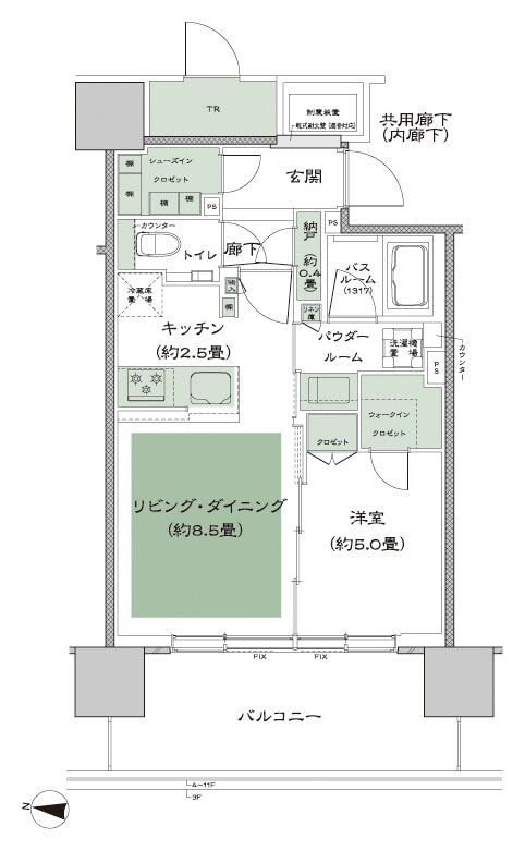 シティタワー綾瀬 間取り B_標準プラン type