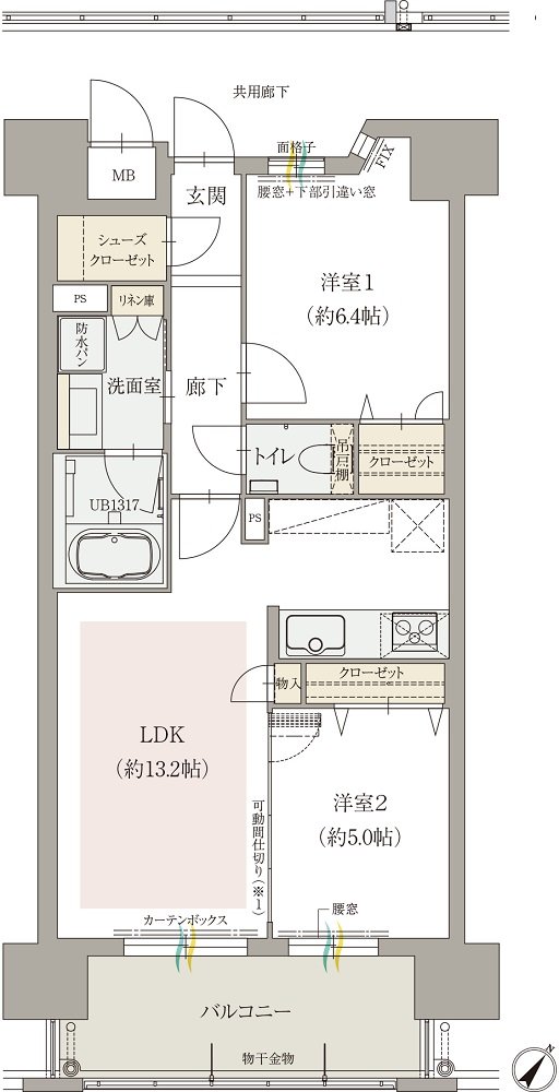 オーヴィジョン天文館センターテラス 間取り B type