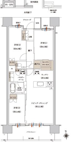 プレミスト秋田中通ザ・レジデンス 間取り B type
